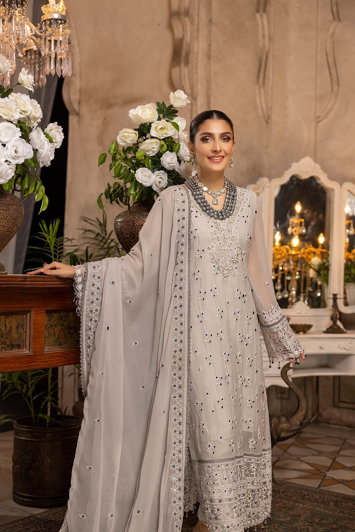 Cloud Grey - Unstitched 3-Piece Set