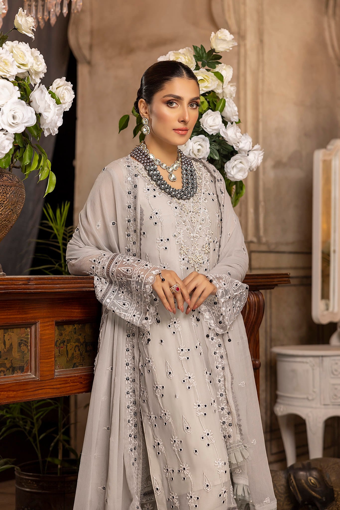 Cloud Grey - Unstitched 3-Piece Set
