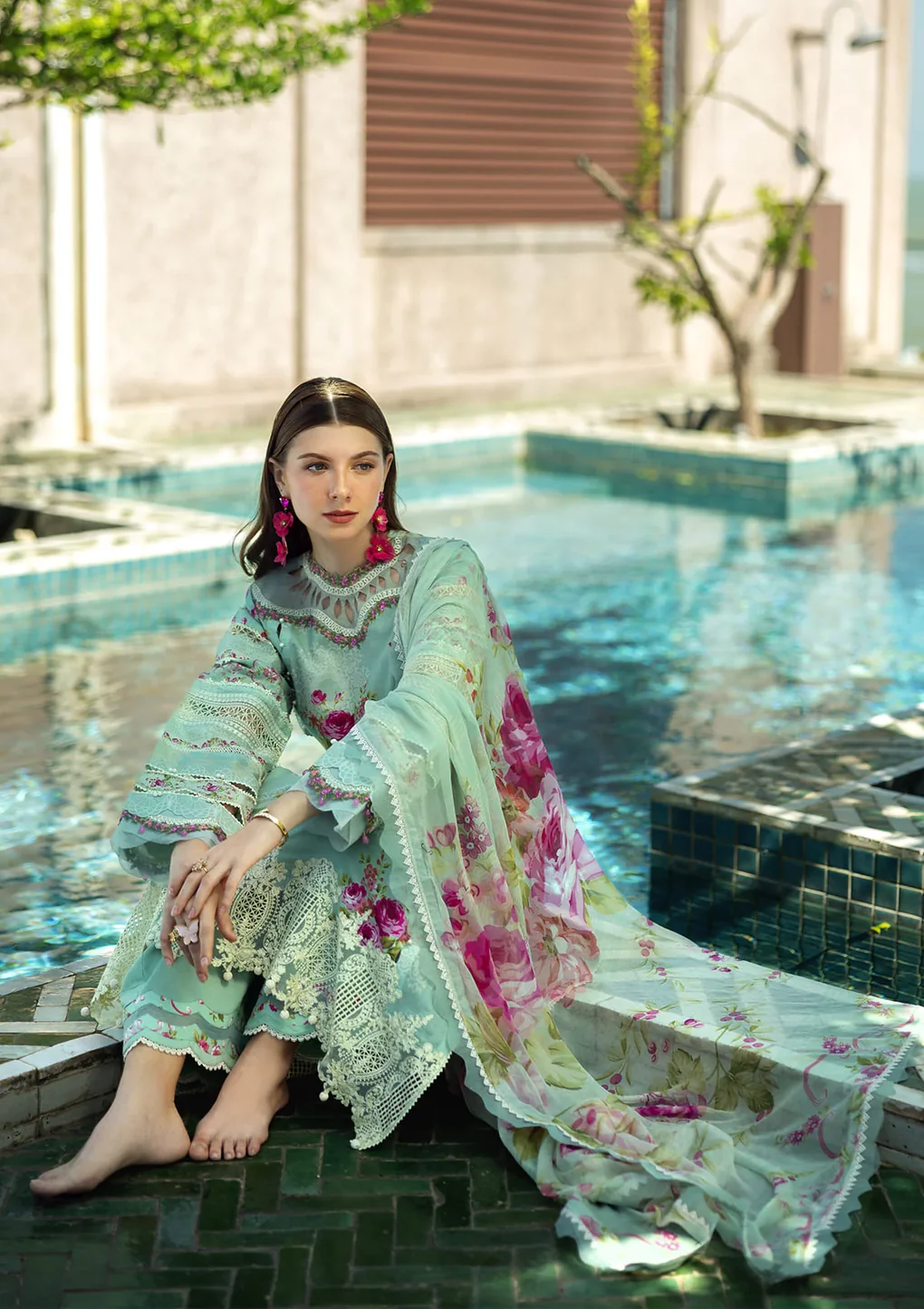 TURQUOISE - ETS-03A - Unstitched 3-Piece Suit