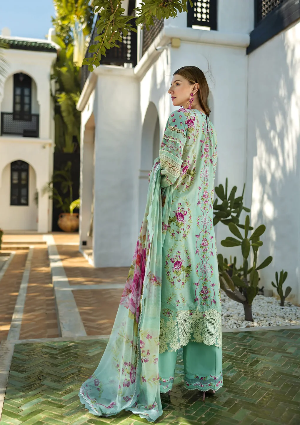 TURQUOISE - ETS-03A - Unstitched 3-Piece Suit