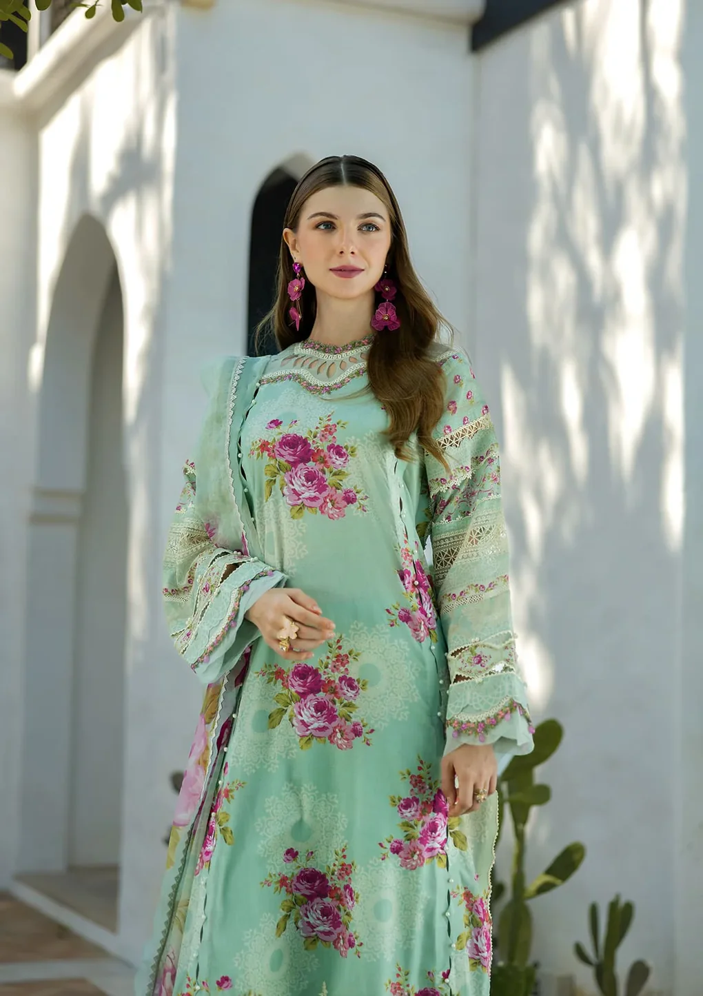 TURQUOISE - ETS-03A - Unstitched 3-Piece Suit