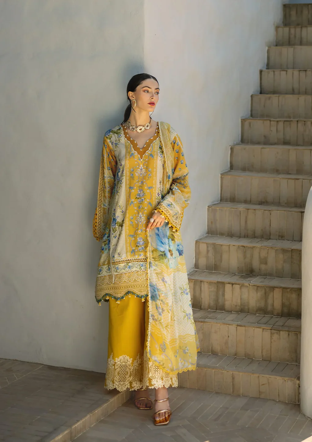 SUNGLOW - ETS-03B - Unstitched 3-Piece Suit