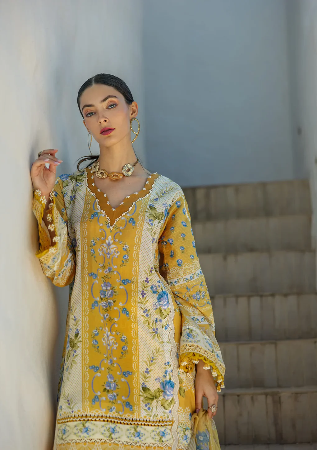 SUNGLOW - ETS-03B - Unstitched 3-Piece Suit