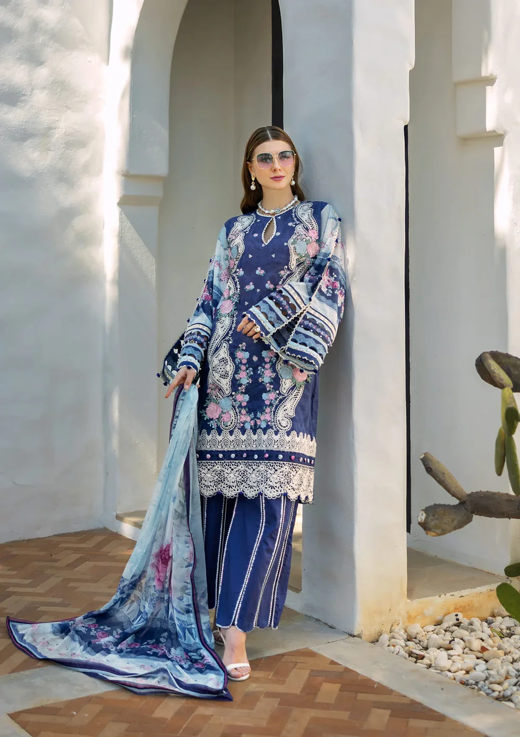 LONDON BLUES - ETS-06A - Unstitched 3-Piece Suit