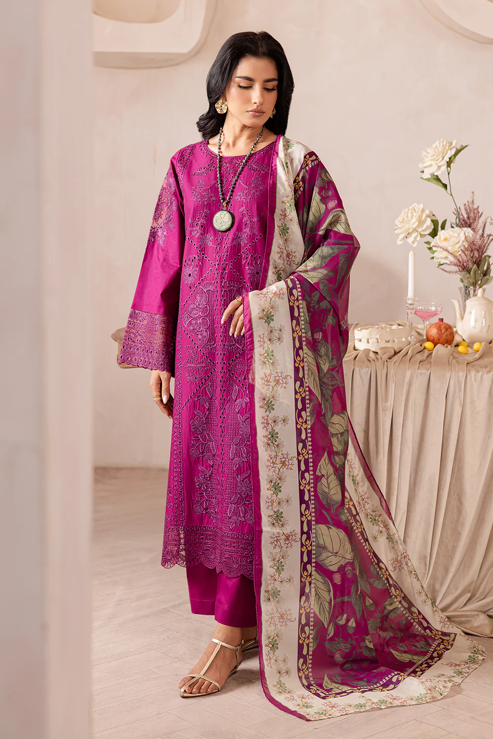 FL-25-02 Magenta - Stitched 3-Piece Suit