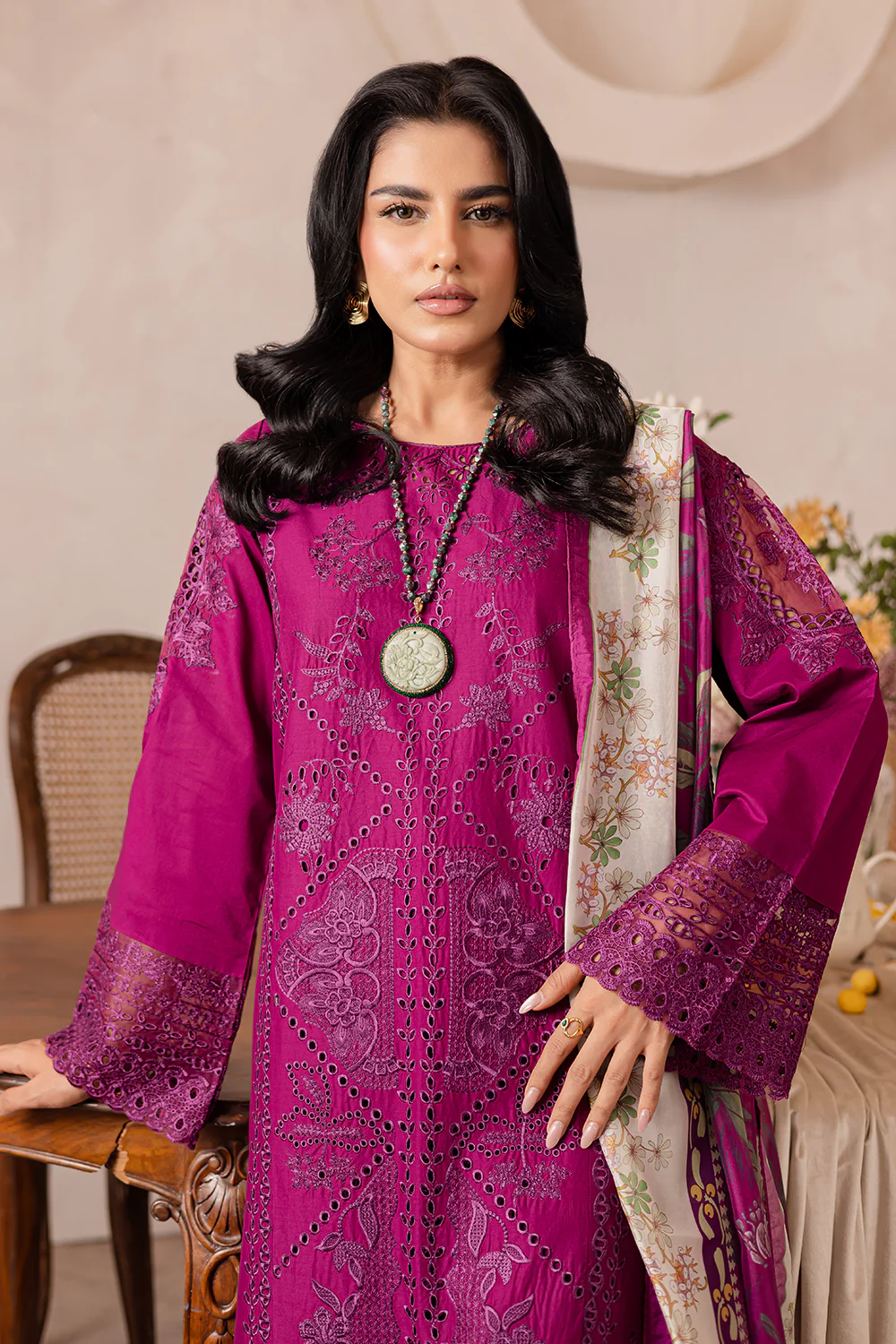 FL-25-02 Magenta - Stitched 3-Piece Suit