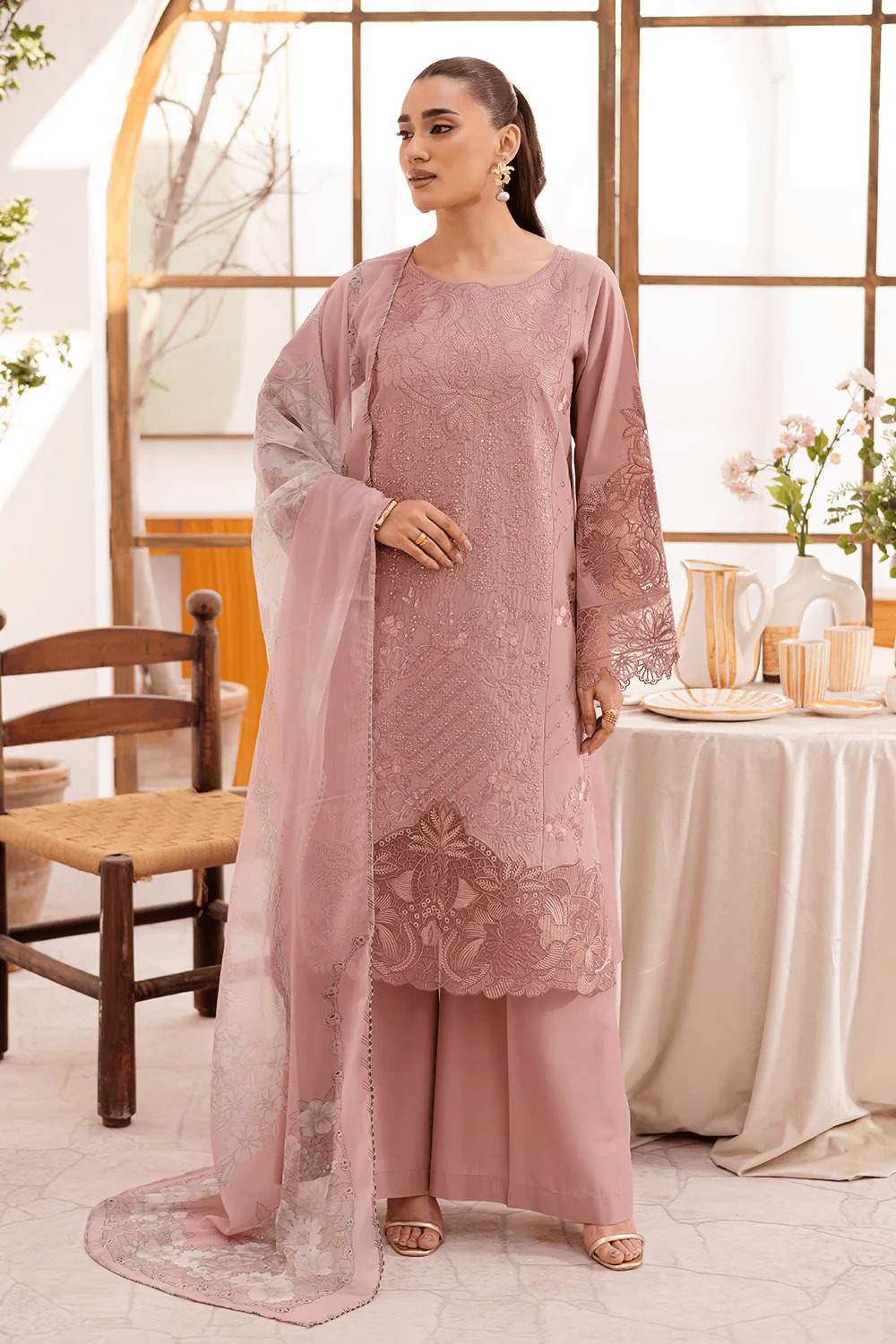 FL-25-05 Powder Pink - Stitched 3-Piece Suit