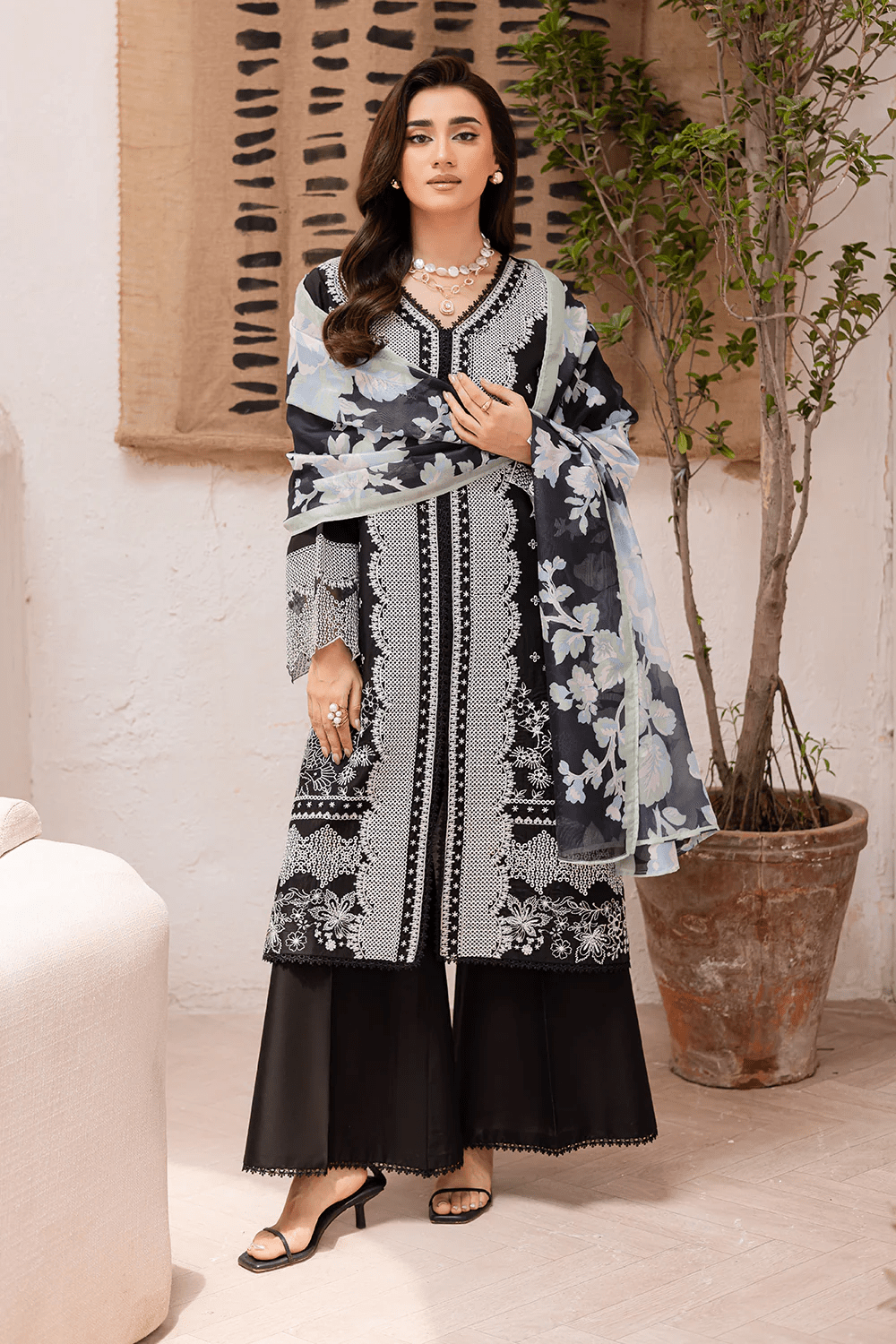 FL-25-07 Black - Stitched 3-Piece Suit