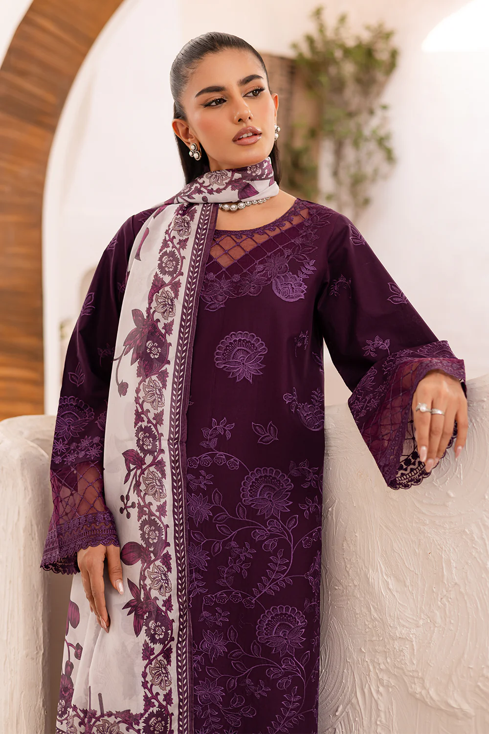 FL-25-08 Plum - Stitched 3-Piece Suit