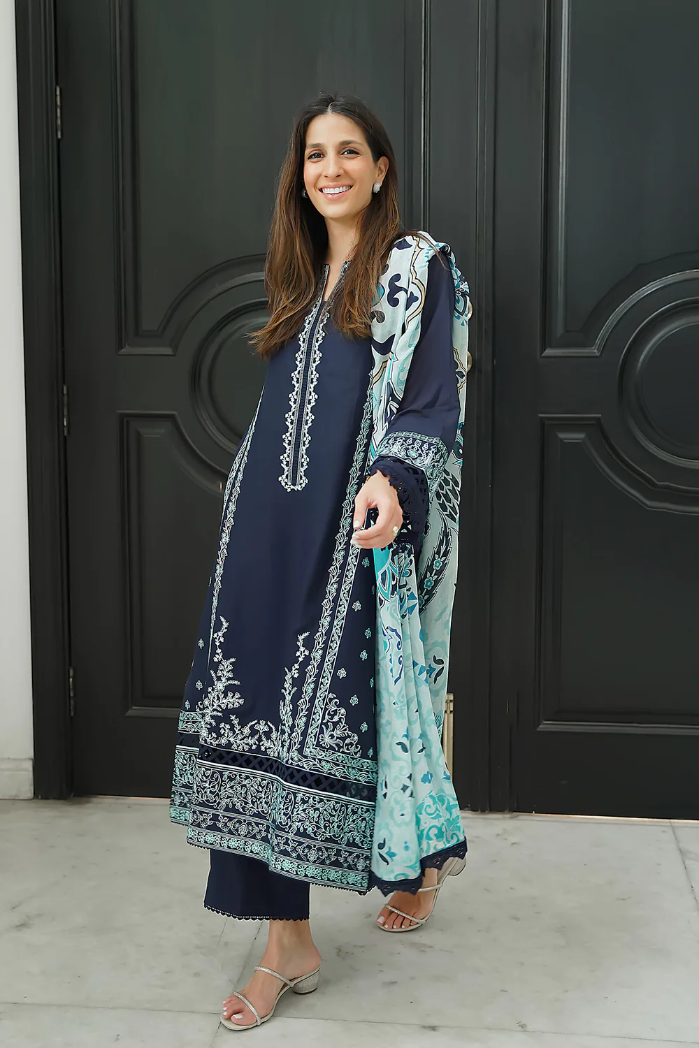 Oceanveil – Unstitched 3-Piece Set
