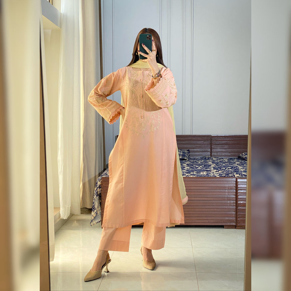 Oyster Pink- Stitched 3-Piece Suit