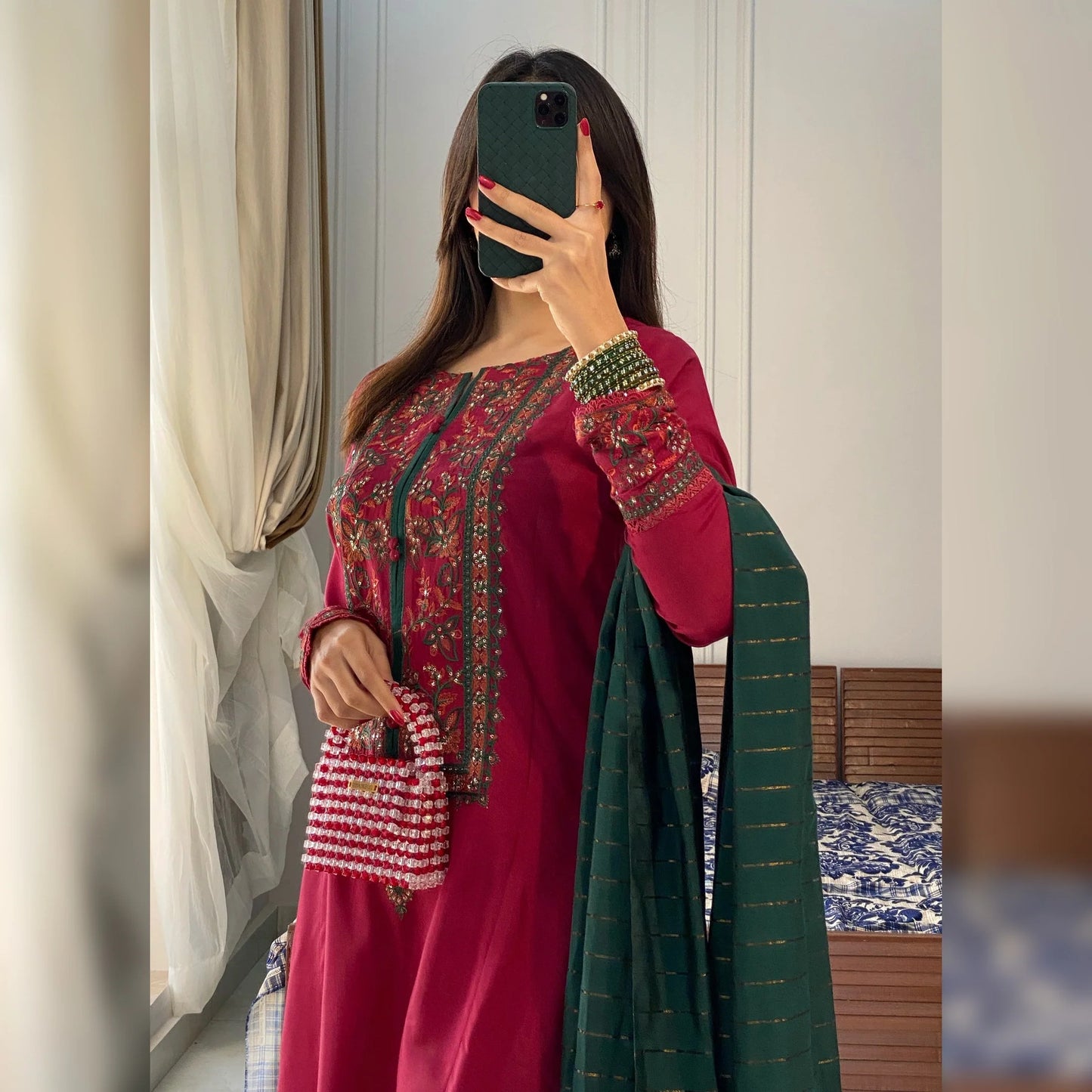 Pink- Stitched 3-Piece Suit