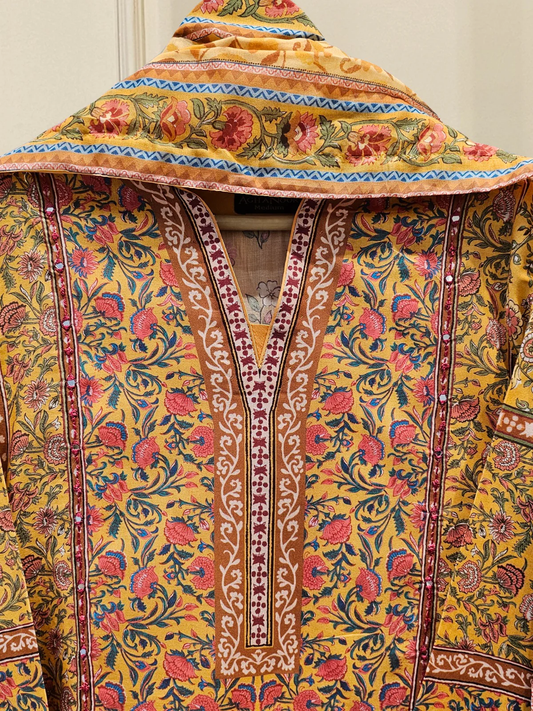 Agha Noor 3 Piece - Digital Printed Embroidered Lawn Suit (S111692)