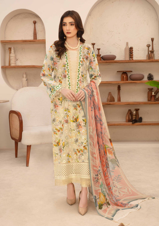 Amelle Dress 9 – Unstitched 3-Piece Set