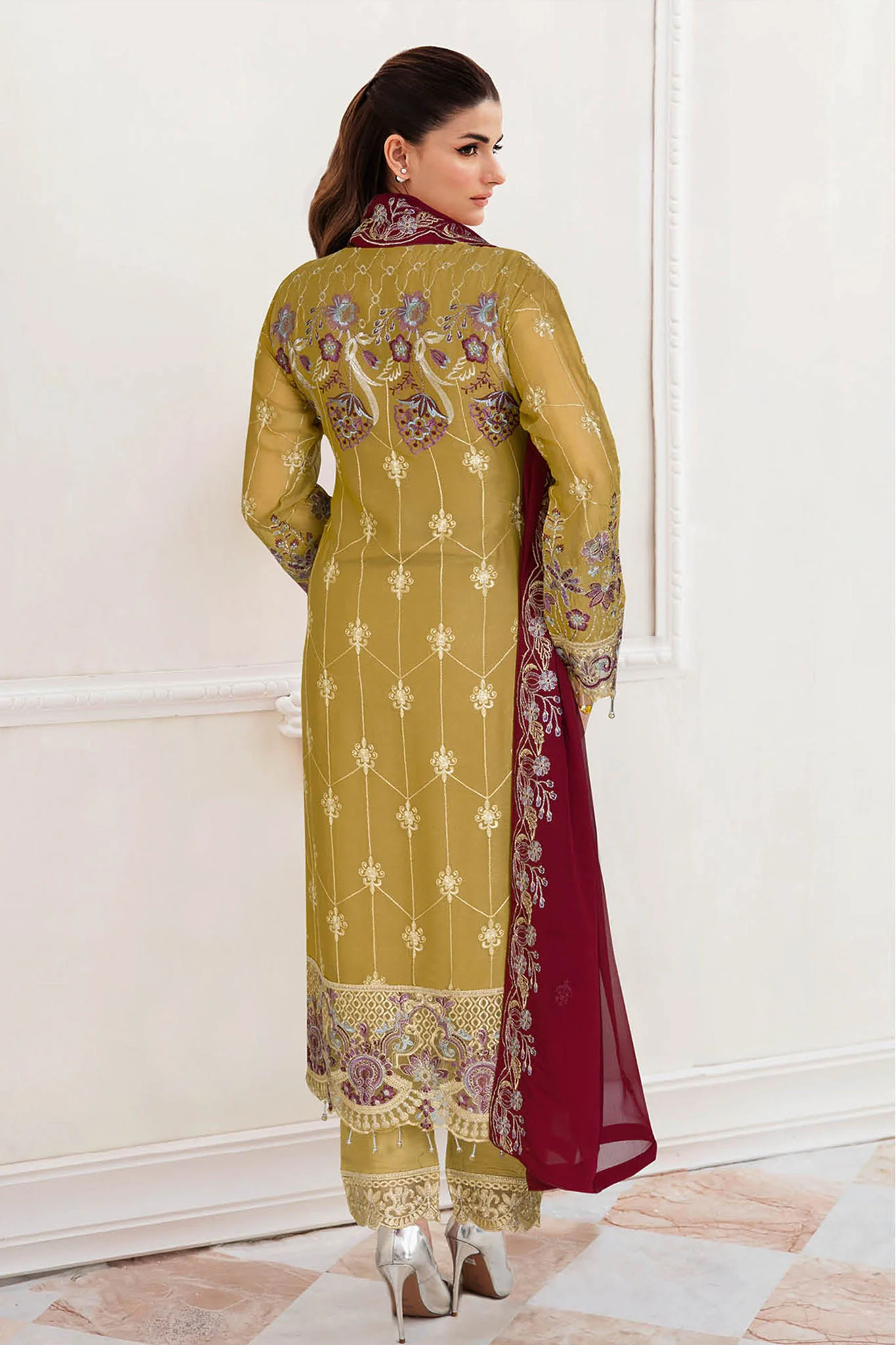 B-206 - Mustard - Unstitched 3-Piece Suit
