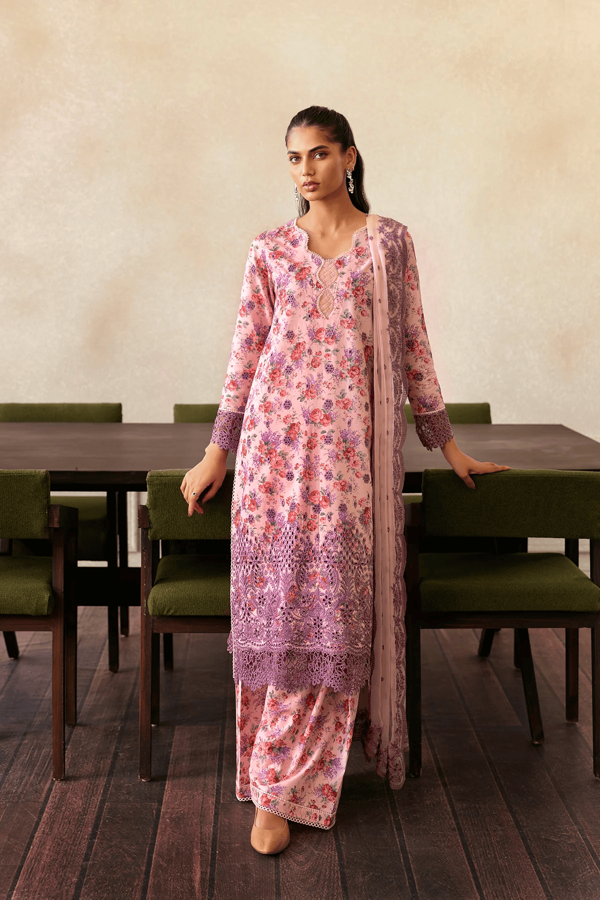 Dusk Laced - Unstitched 3-Piece Set