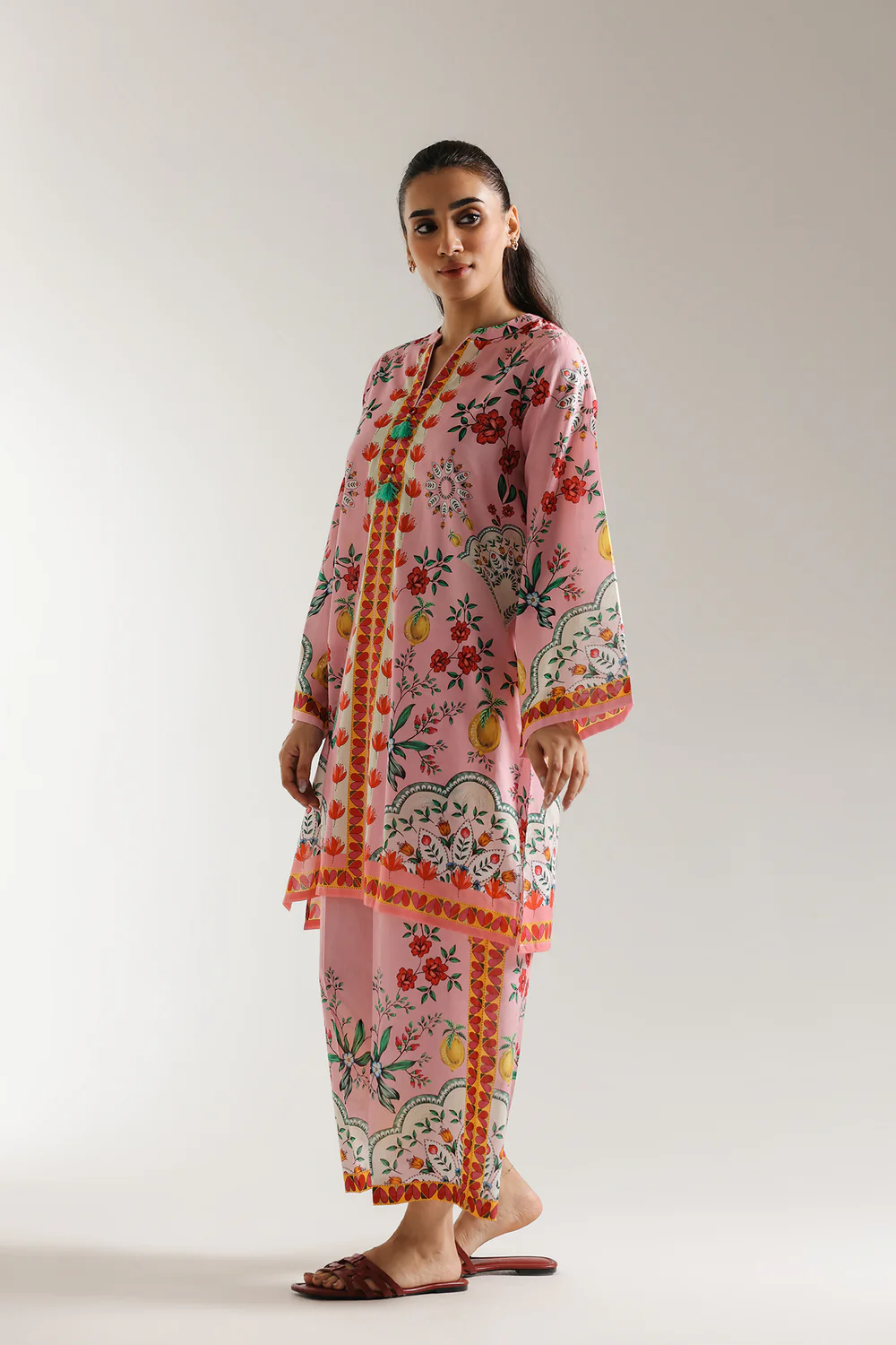 ETHNC PASTEL PINK E6127/102/425 - Stitched 2-Piece Set
