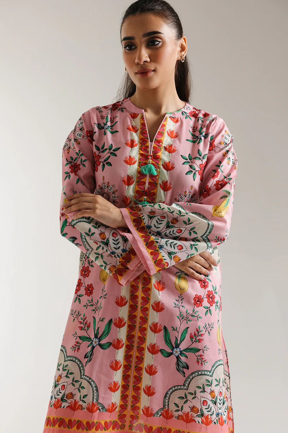ETHNC PASTEL PINK E6127/102/425 - Stitched 2-Piece Set