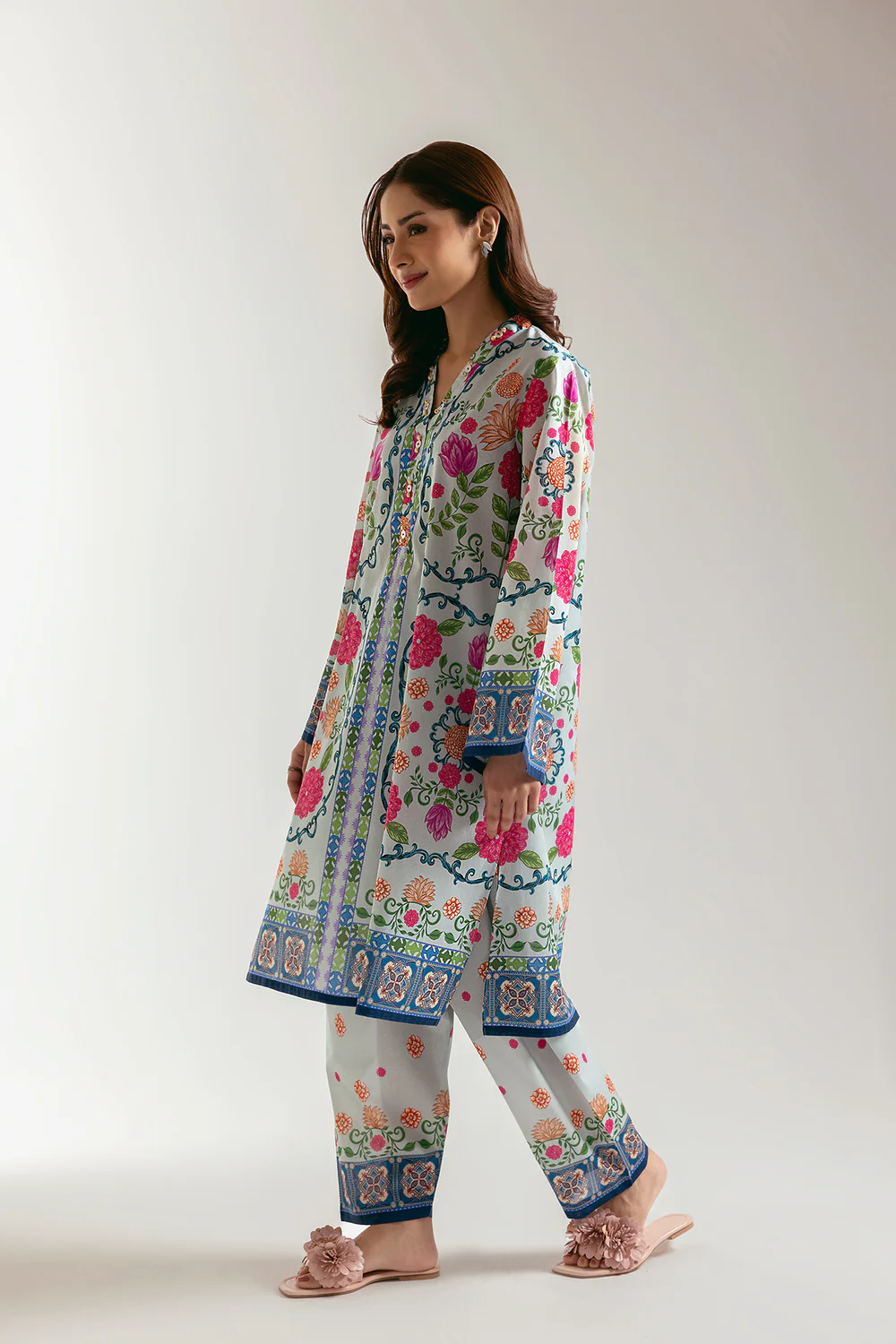 ETHNC PALE GREEN E6132/102/721 - Stitched 2-Piece Set