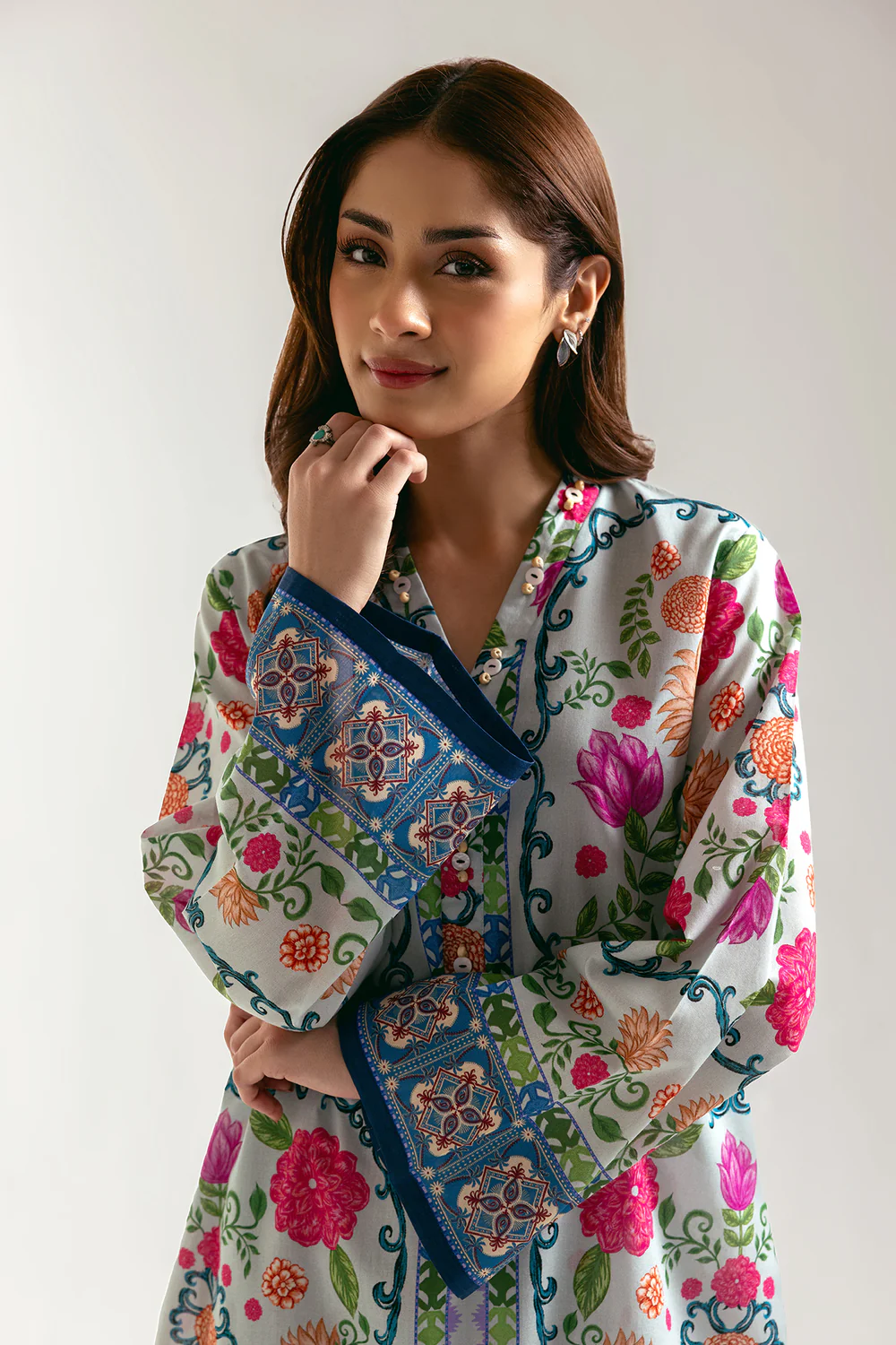 ETHNC PALE GREEN E6132/102/721 - Stitched 2-Piece Set