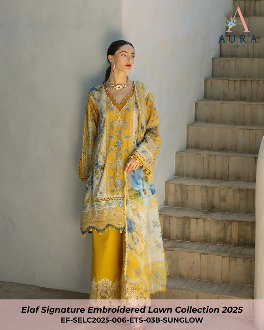 SUNGLOW - ETS-03B - Unstitched 3-Piece Suit