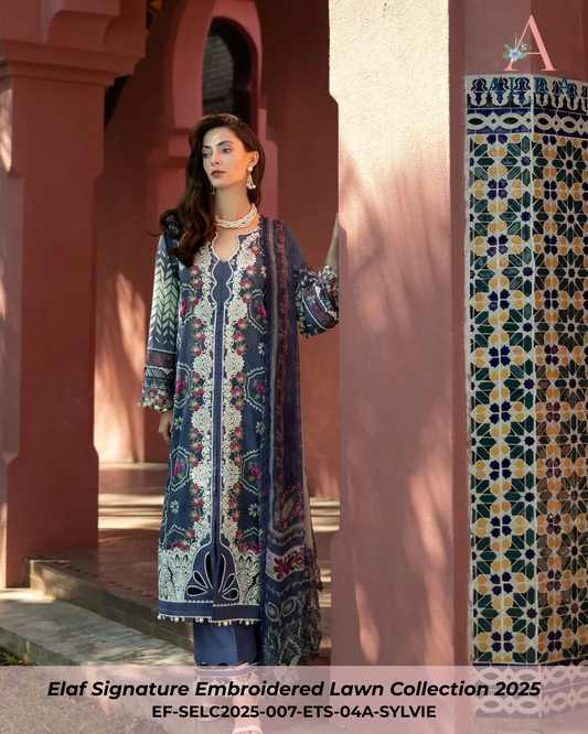 SYLVIE - ETS-04A - Unstitched 3-Piece Suit