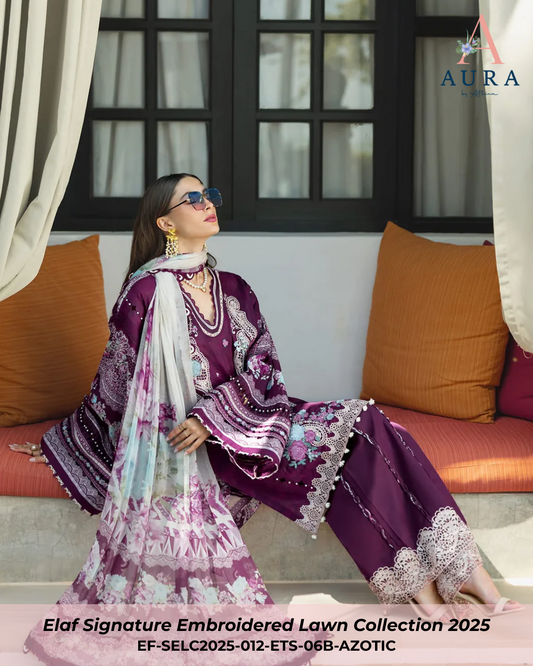 AZOTIC - ETS-06B - Unstitched 3-Piece Suit