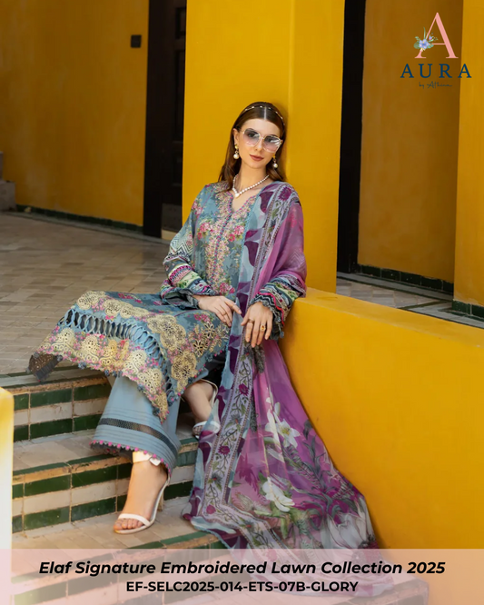 GLORY - ETS-07B - Unstitched 3-Piece Suit