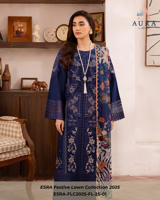 FL-25-01 Blue - Stitched 3-Piece Suit