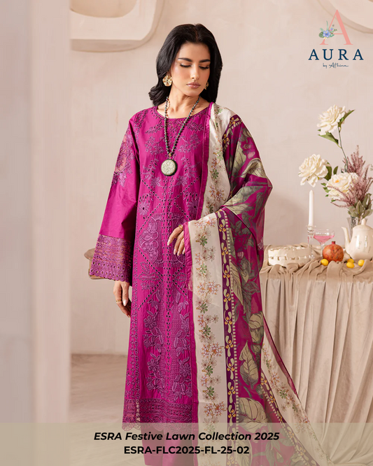 FL-25-02 Magenta - Stitched 3-Piece Suit