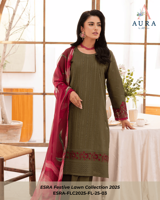 FL-25-03 Green - Stitched 3-Piece Suit
