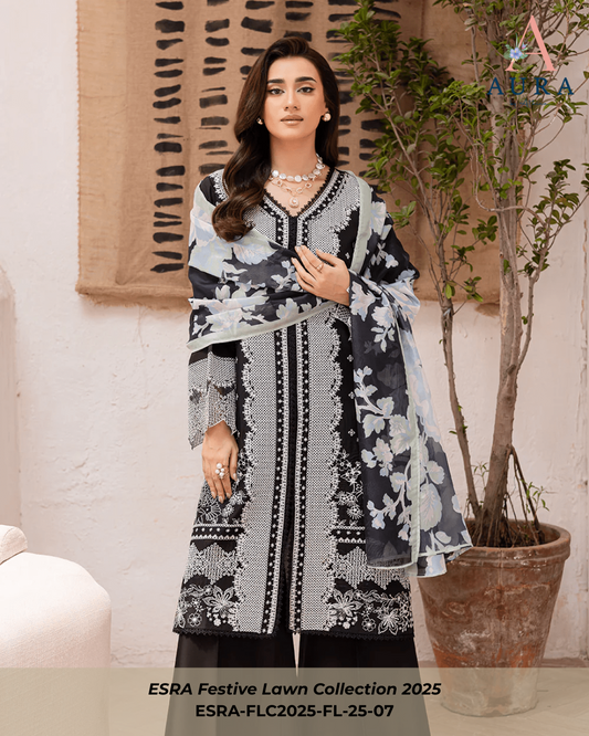 FL-25-07 Black - Stitched 3-Piece Suit