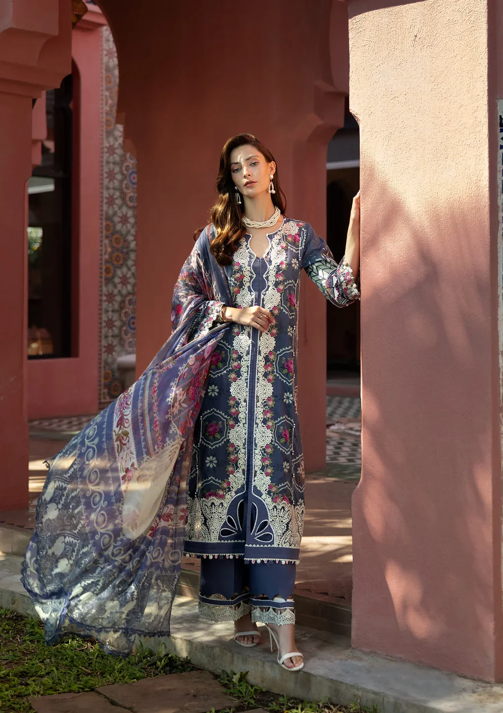 SYLVIE - ETS-04A - Unstitched 3-Piece Suit