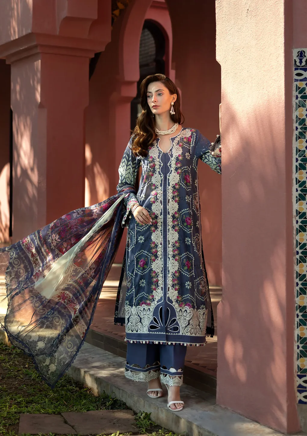 SYLVIE - ETS-04A - Unstitched 3-Piece Suit