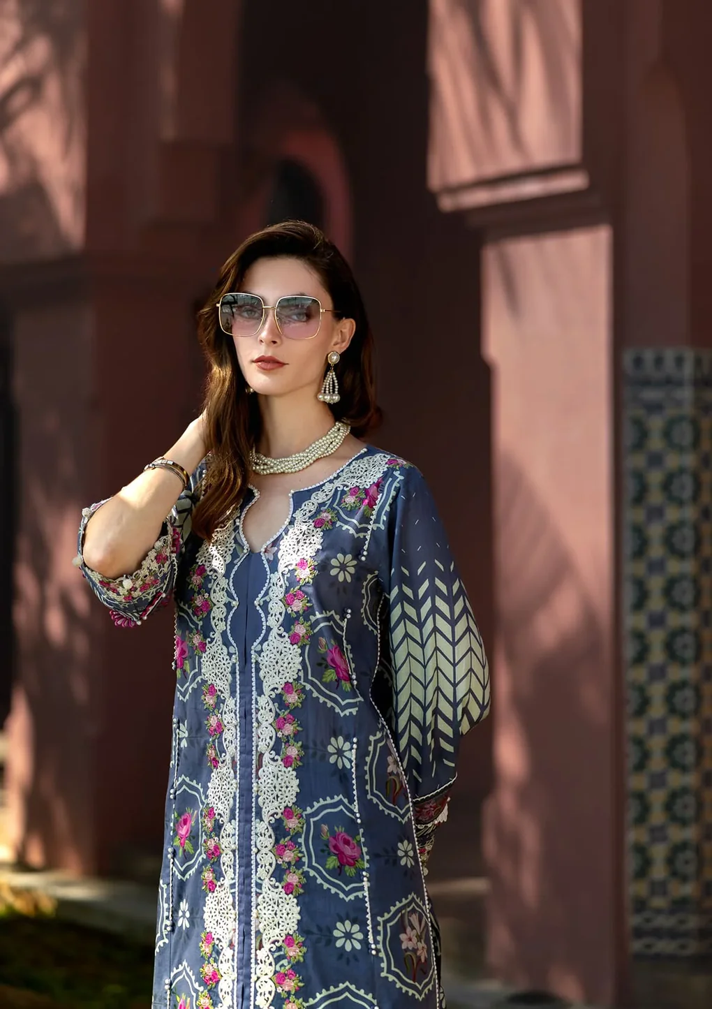 SYLVIE - ETS-04A - Unstitched 3-Piece Suit