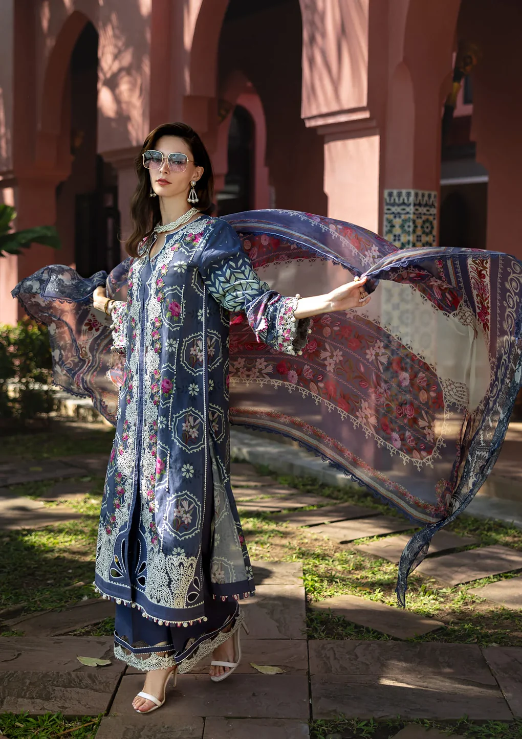 SYLVIE - ETS-04A - Unstitched 3-Piece Suit