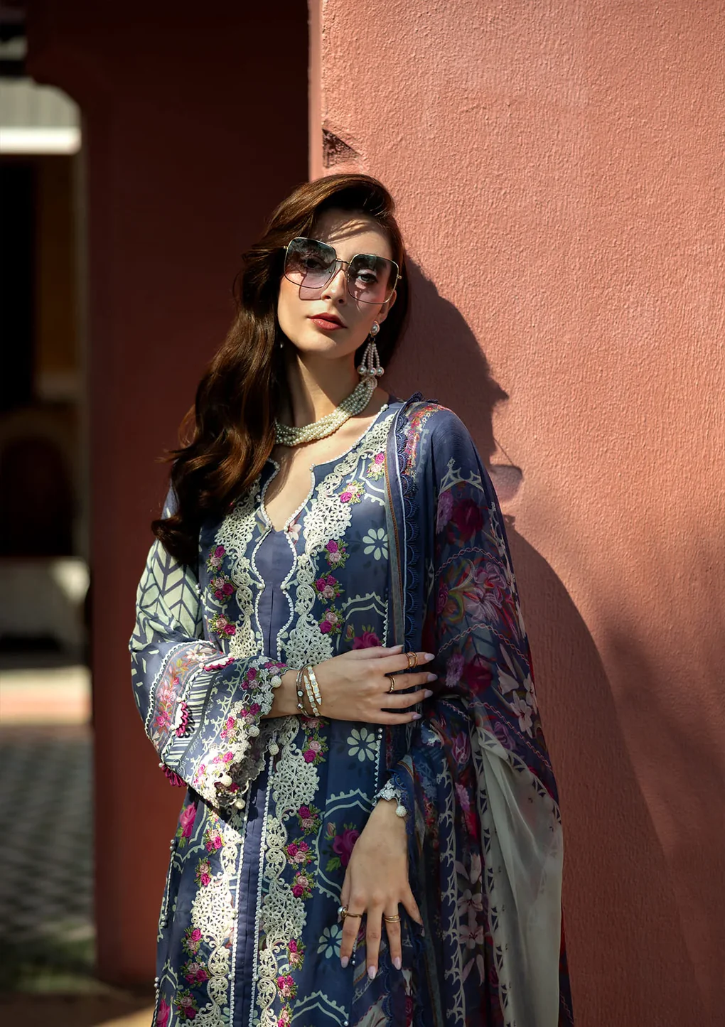 SYLVIE - ETS-04A - Unstitched 3-Piece Suit