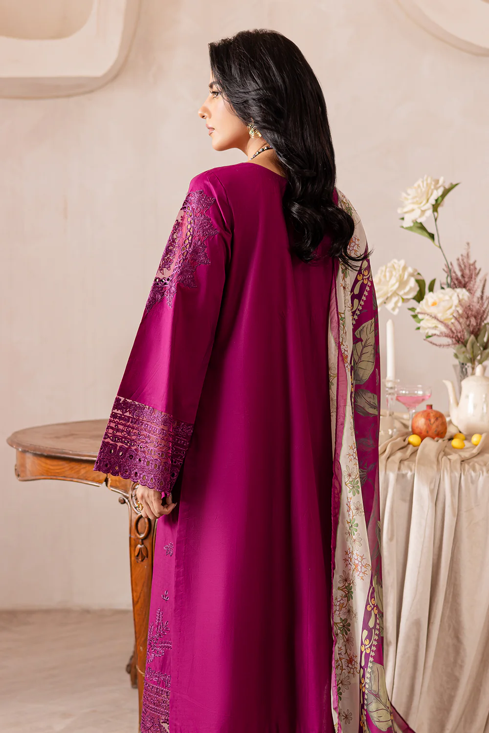 FL-25-02 Magenta - Stitched 3-Piece Suit