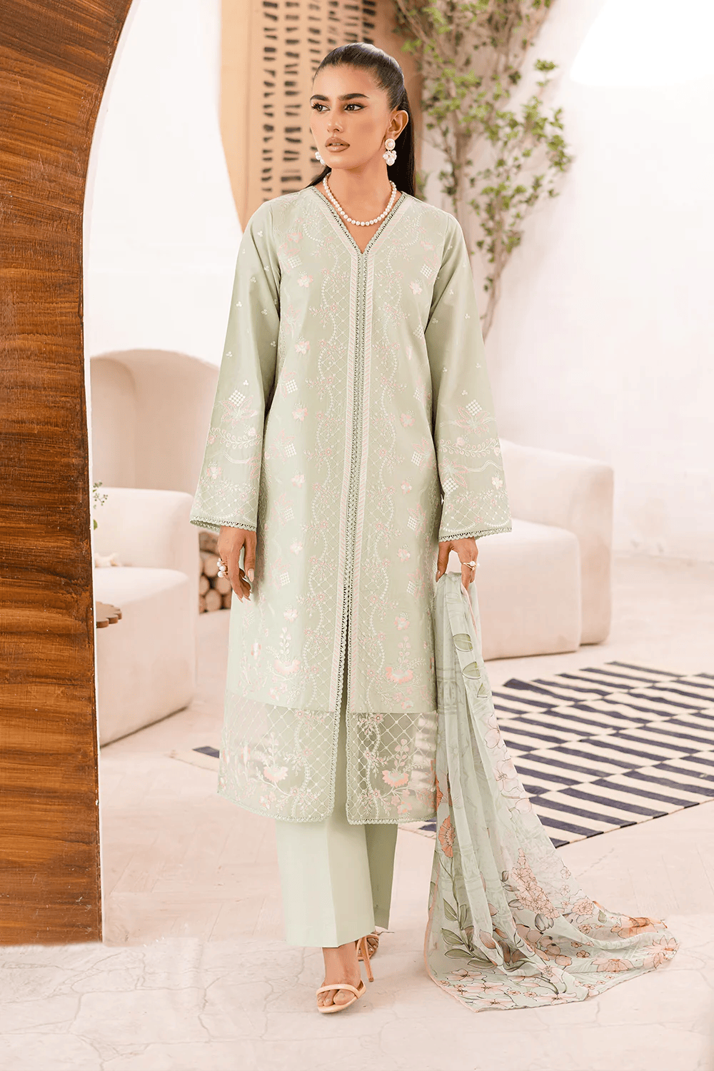FL-25-06 Pastel Green - Stitched 3-Piece Suit