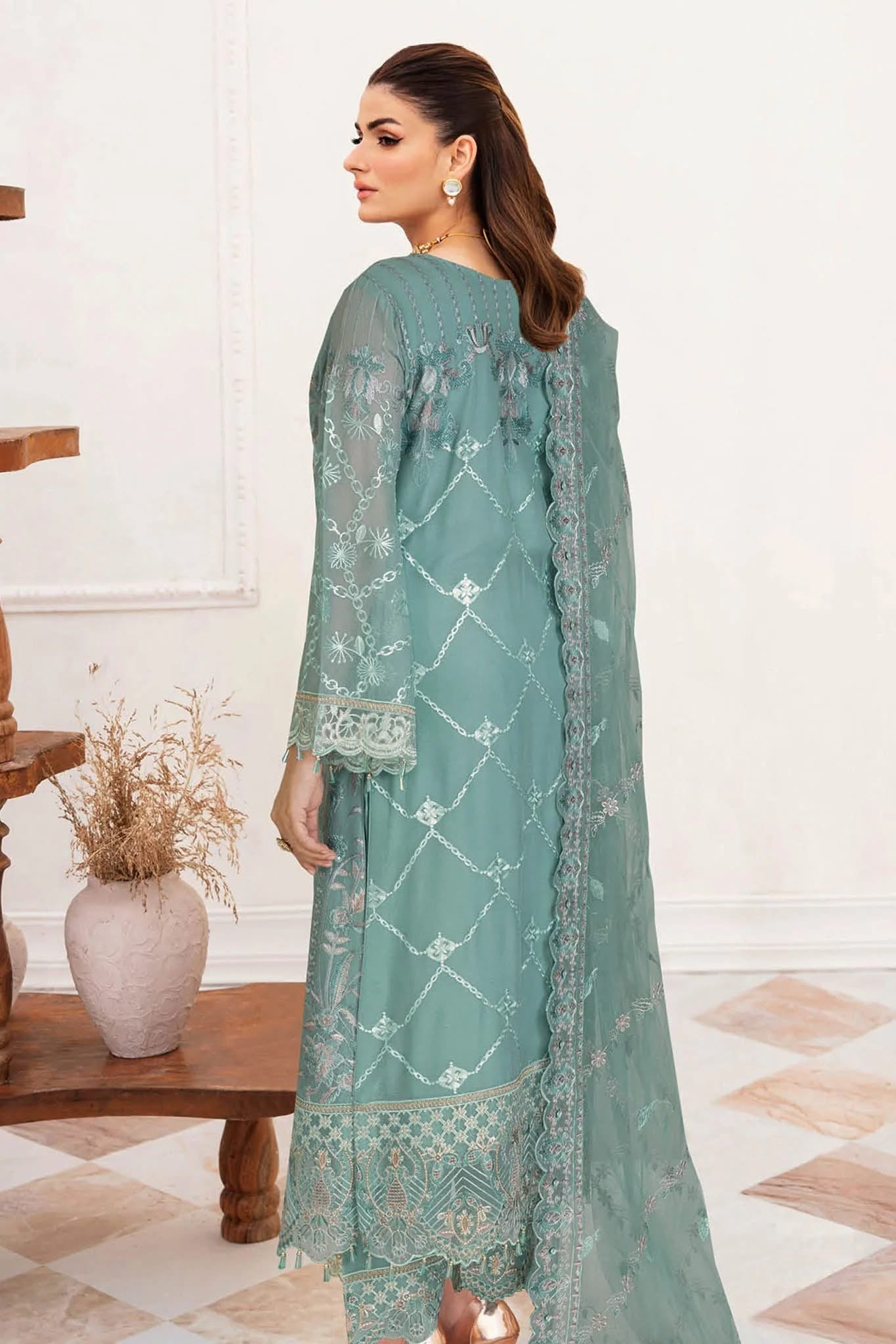 B-202 - Mint - Unstitched 3-Piece Suit