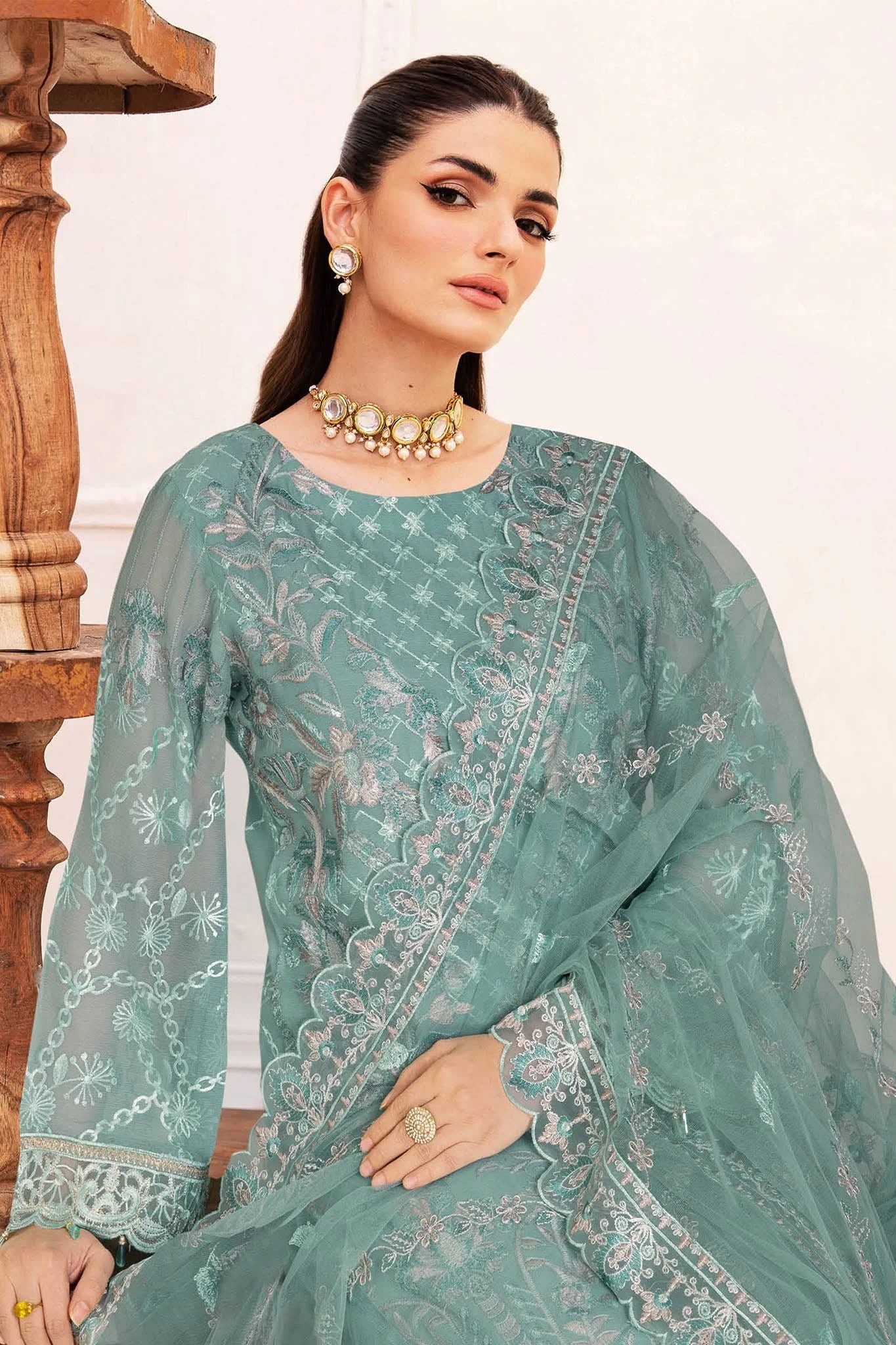 B-202 - Mint - Unstitched 3-Piece Suit