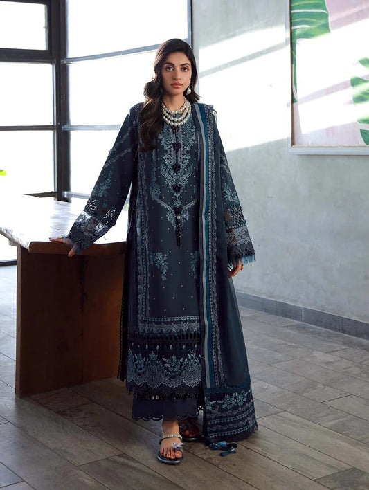 NAVY BLU- Unstitched 3-Piece Set