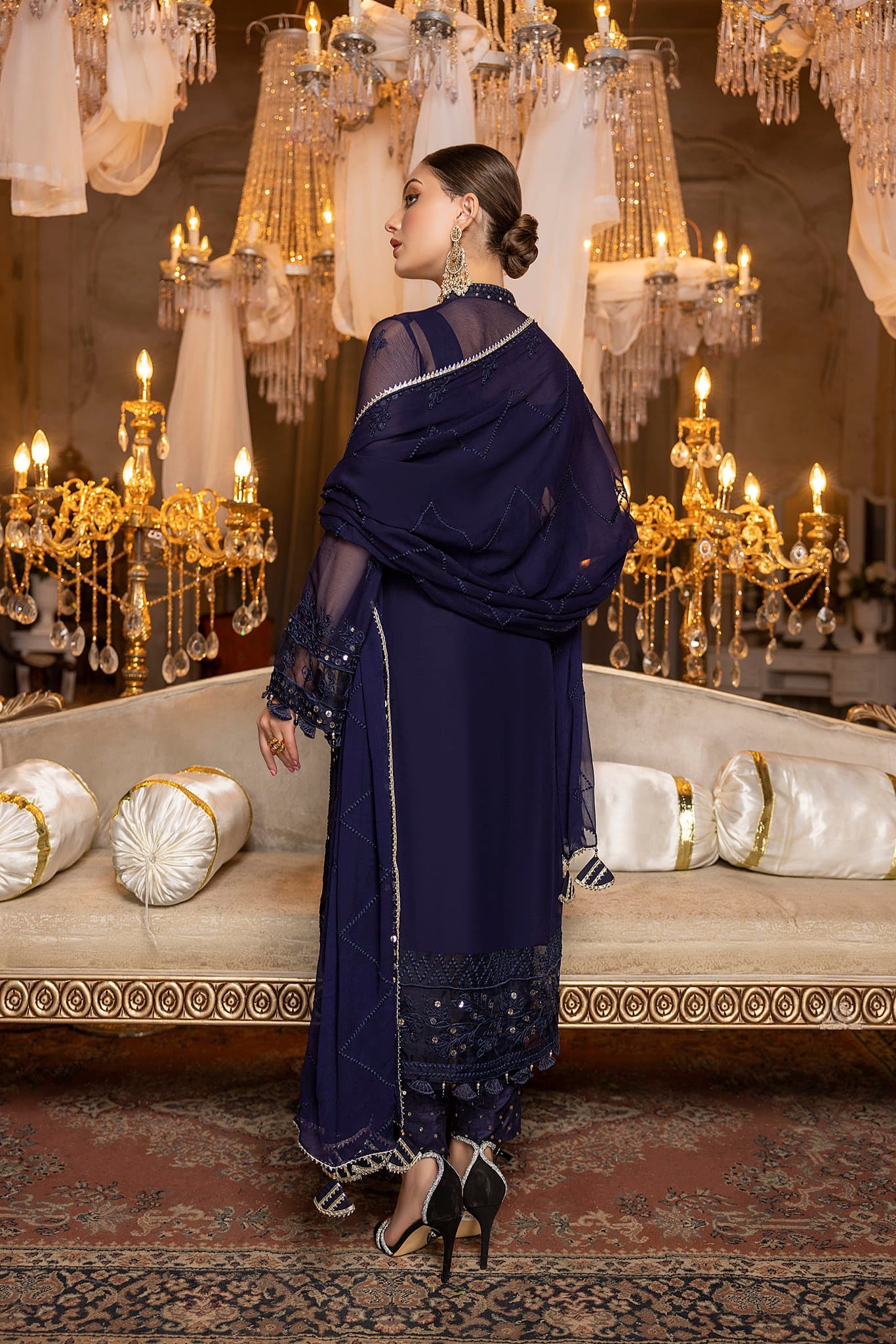 Navy Blue - Unstitched 3-Piece Set