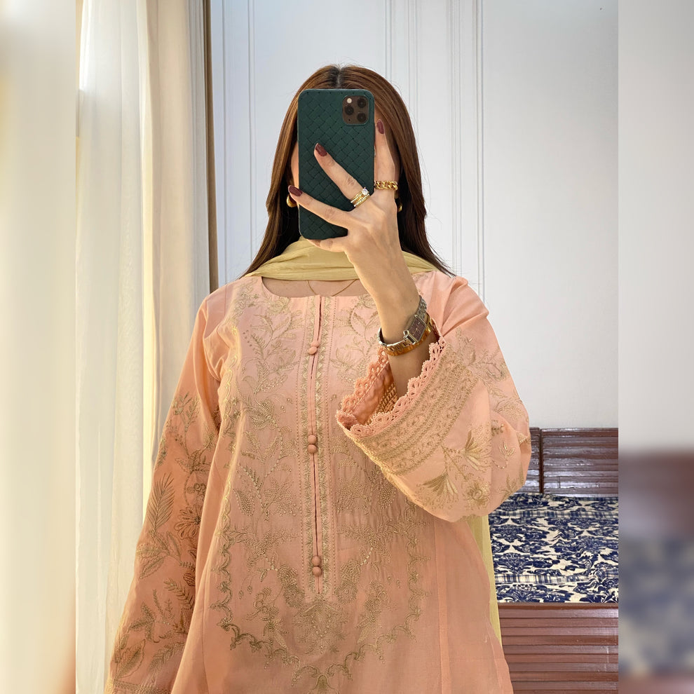 Oyster Pink- Stitched 3-Piece Suit