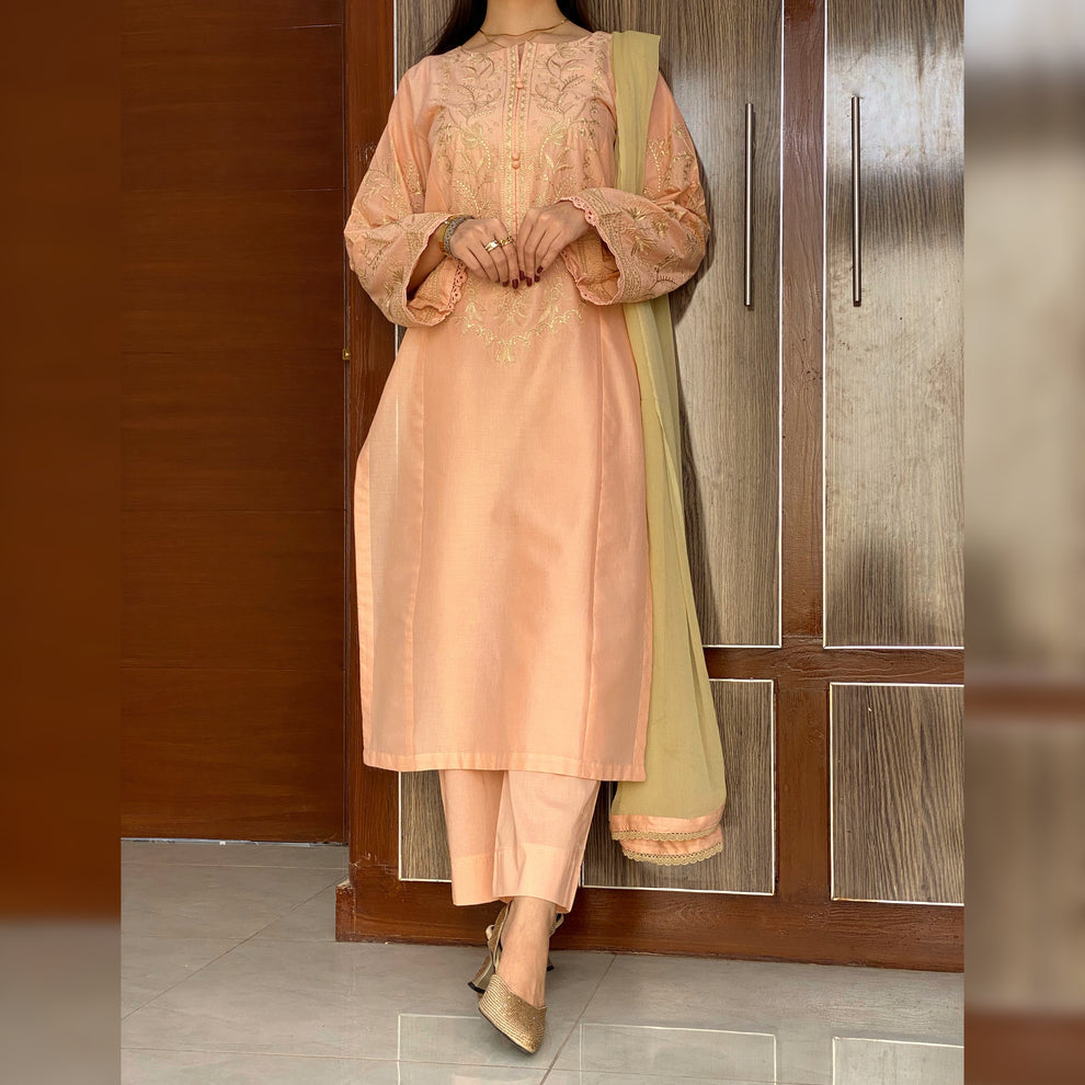 Oyster Pink- Stitched 3-Piece Suit