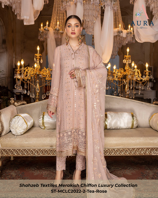 Tea Rose - Unstitched 3-Piece Set