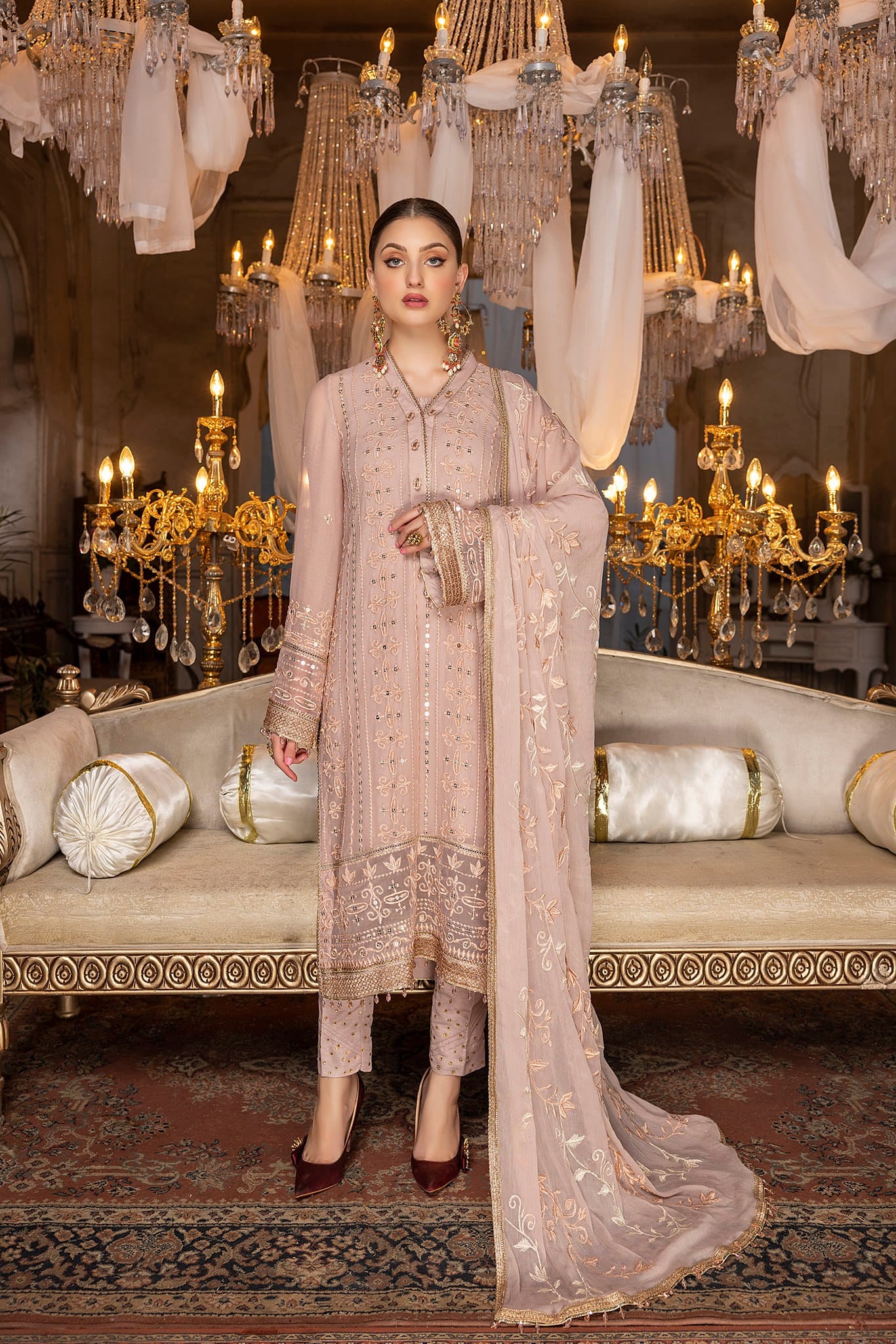 Tea Rose - Unstitched 3-Piece Set