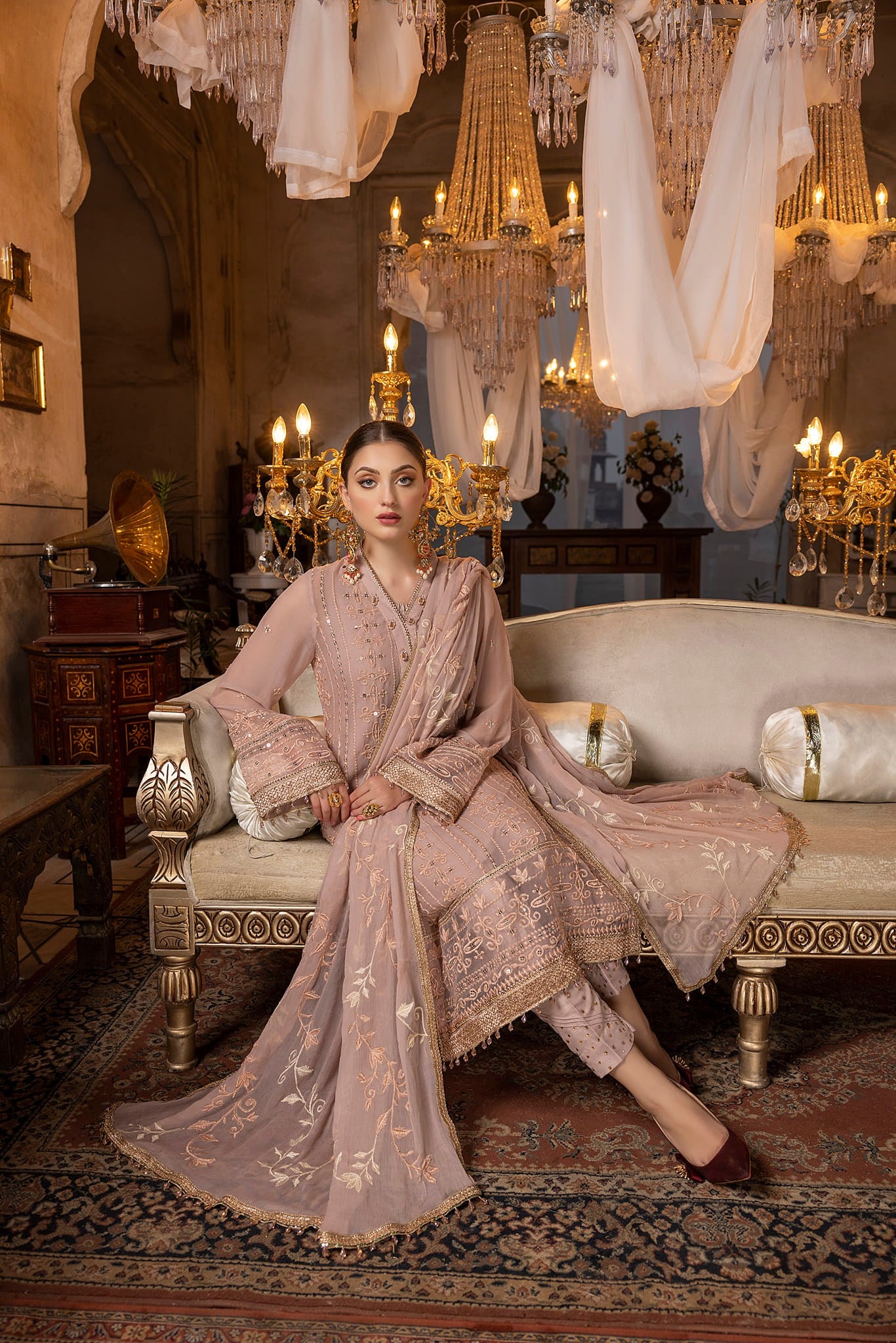 Tea Rose - Unstitched 3-Piece Set